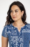 Tshirt manche courte col mao