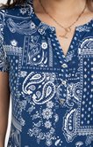 Tshirt manche courte col mao