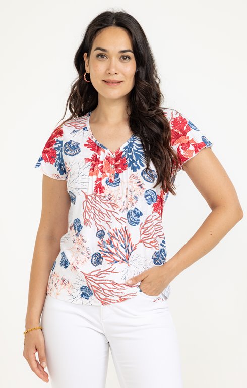 Tshirt manche courte col V