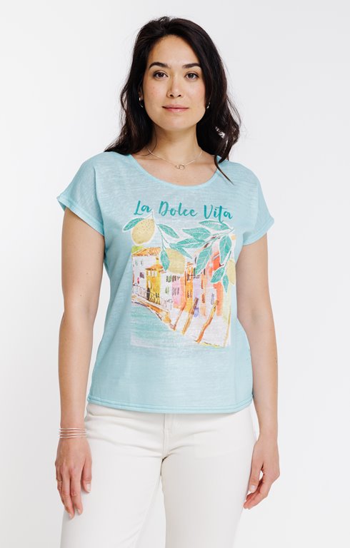Tee-shirt imprimé manches courtes