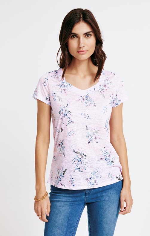 Tee-shirt manches courtes imprimé floral