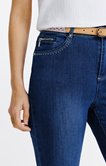 Corsaire denim avec ceinture fantaisie