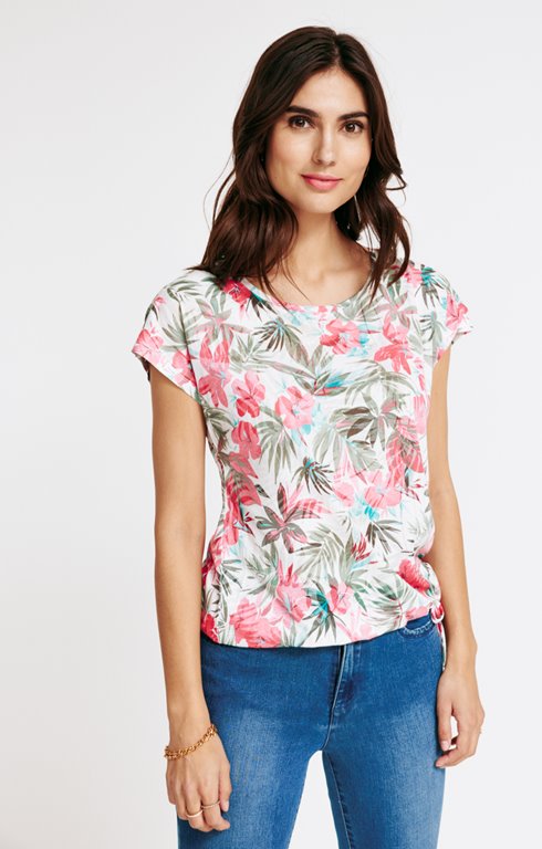 Tee-shirt imprimé floral multicolore