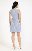 Robe sans manches uni brodée