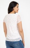 T-shirt manches courtes en dentelle