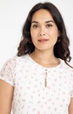 T-shirt manches courtes en dentelle