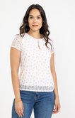 T-shirt manches courtes en dentelle
