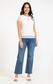 T-shirt manches courtes en dentelle
