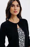 Cardigan col rond tricotage fantaisie