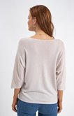 Pull col v maille brillante
