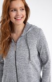 Cardigan zippé capuche 