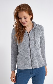 CARDIGAN ZIPPÉ CAPUCHE 
