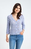Cardigan col v tricotage