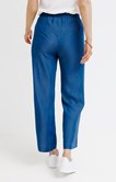 Pantalon fluide en viscose look denim