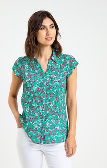 Chemise imprimée avec snaps nacrés