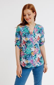 Chemise col mao en coton