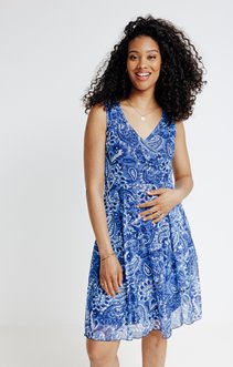 Robe imprimée détail volant 