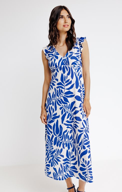 Robe longue en maille 