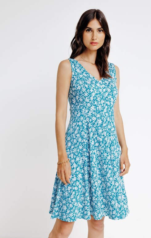 Robe en maille dos croisé