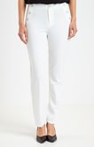 Pantalon 7/8 slim détails boutons pont