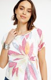 Tee-shirt été imprimé fleur