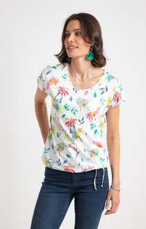 tee-shirt imprimé perroquet