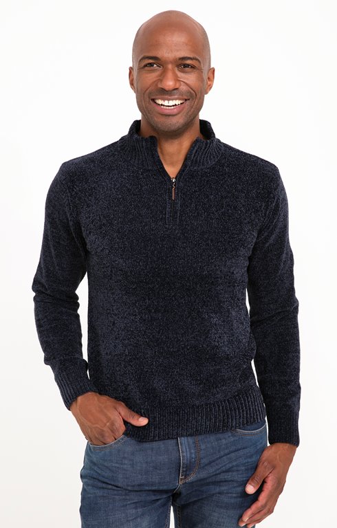 Pull col montant chenille