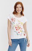 Tee-shirt imprimé placé fleurs