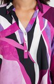 TUNIQUE IMPRIME COLORE COL CHEMISE 