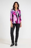 TUNIQUE IMPRIME COLORE COL CHEMISE 