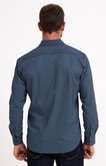 Chemise manches longues imprimé bleu