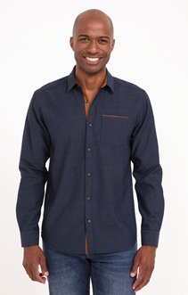 Chemise unie texturée