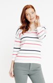 Pull rayé multicolore