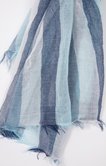 Echarpe fine rayée lagon