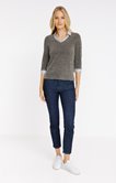 Pull matière fantaisie