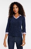 Pull matière fantaisie