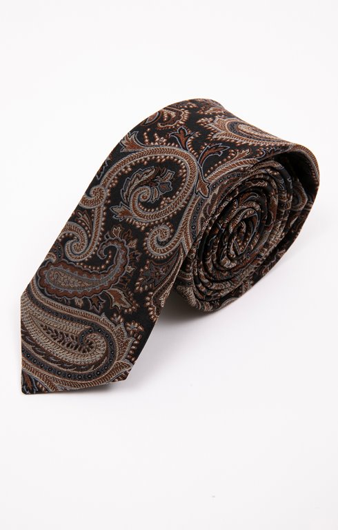 Cravate 7cm en soie Browncash