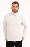 Pull col roulé Torsade