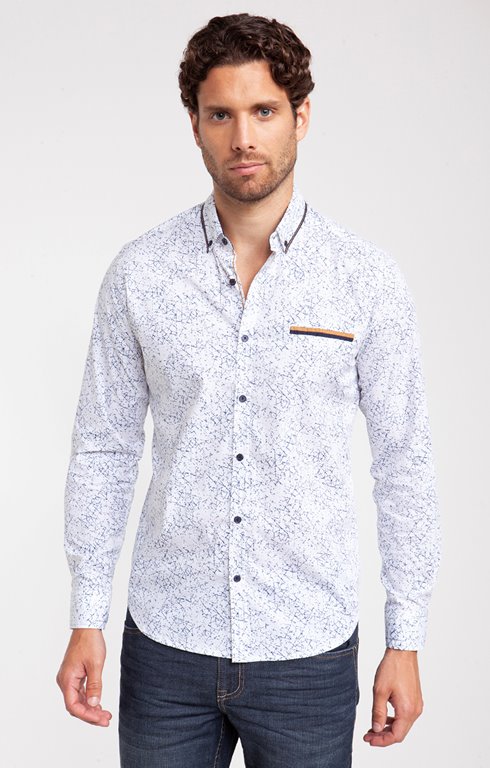 chemise casual motif grafo