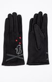 Gants fantaisie chat et coeurs