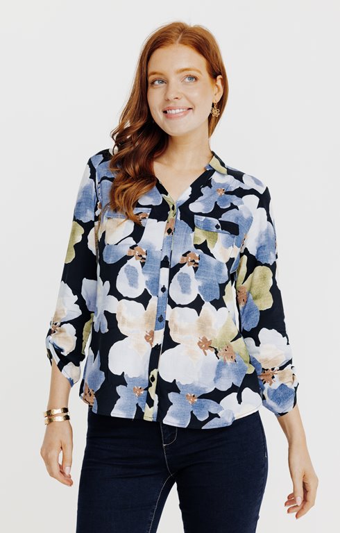 Chemise imprimée fleurs