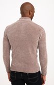 Pull col montant uni chenille