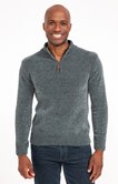 Pull col montant uni chenille