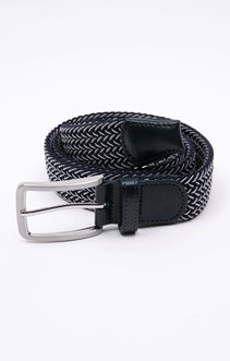 Ceinture tressée homme à boucle