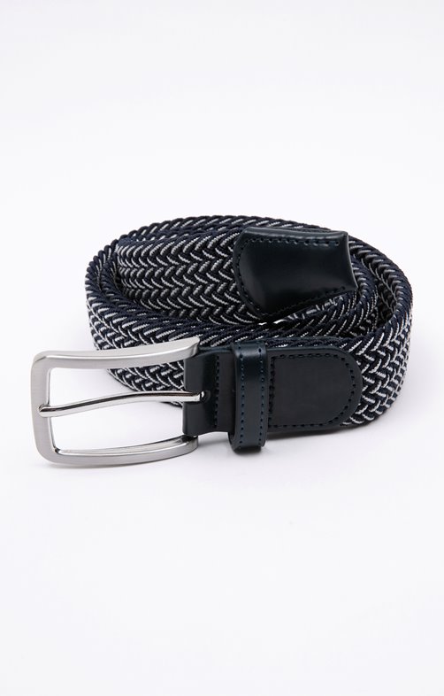 Ceinture tressée homme à boucle