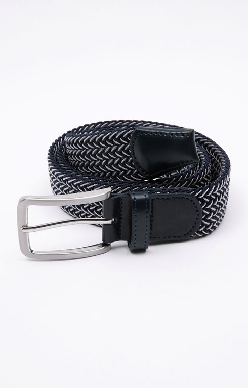 Ceinture tressée homme à boucle