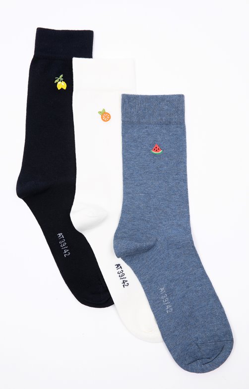 Lot de 3 paires de chaussettes Fruits