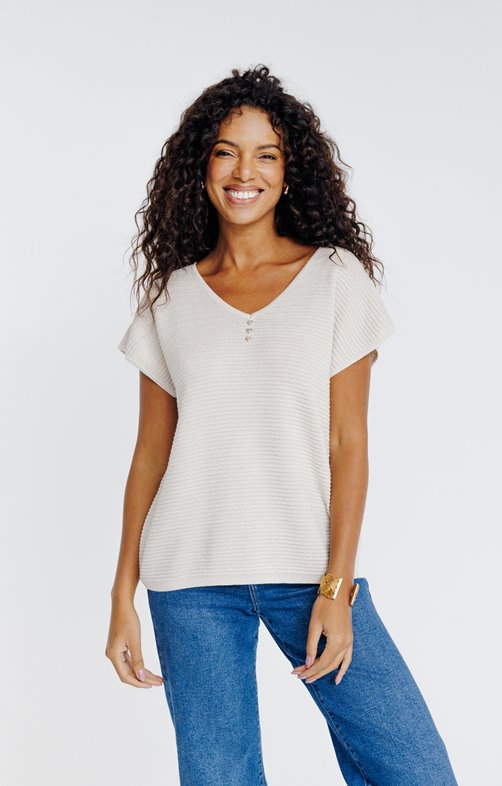 Pull maille brillante