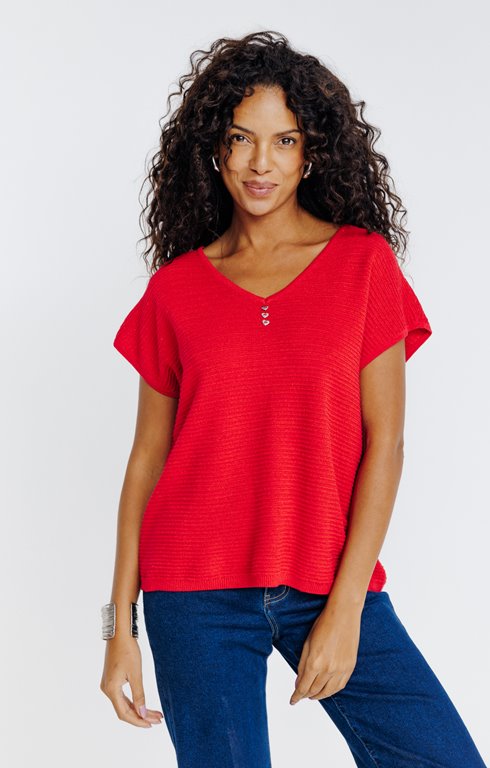 Pull maille brillante