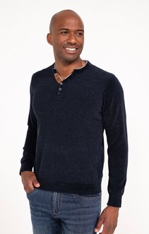 Pull col tunisien chenille